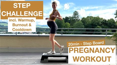 Pregnancy Step Challenge Workout Minute Prenatal Cardio Youtube