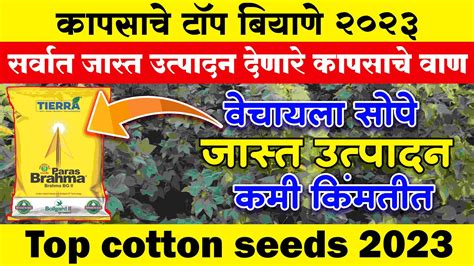 पारस ब्रम्हा Cottan Seed 2023 जास्त उत्पादन देणारे वाण कमी खर्चात Youtube