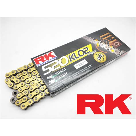 Rk Sprocket Set Modenas Pulsar Ns200 Rs200 Rk520 Klo2 O Ring Rivet Black Gold Chain Rantai