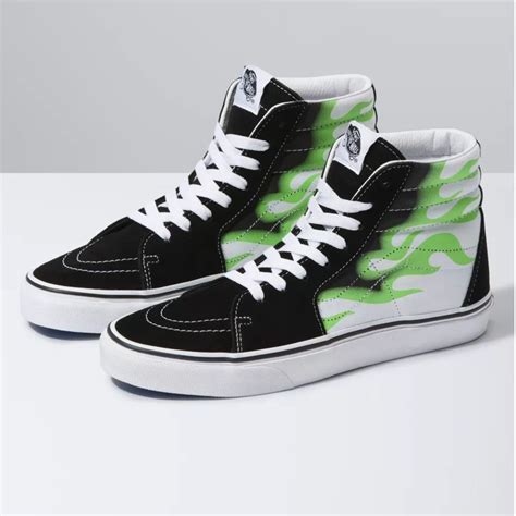 Giày Vans Sk8 Hi Flame Black White VN0A4U3CXEY