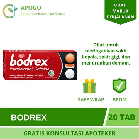 Jual Bodrex Tablet Obat Sakit Kepala Nyeri Box Isi Tablet Shopee