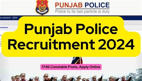 Punjab Police Recruitment Constable Posts Apply Online