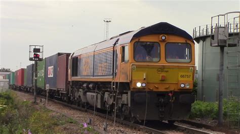 Nice Acceleration Sound Gbrf Class 66 Leads A Container Train At Felixstowe Uk June 26 2015