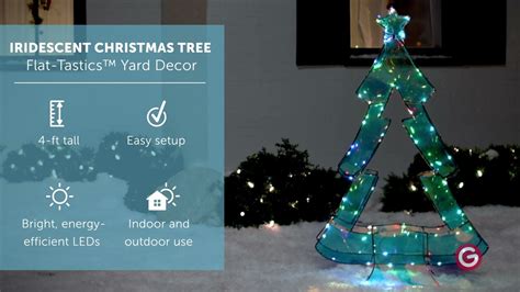 IRIDESCENT CHRISTMAS TREE Flat Tastics Yard Decor YouTube