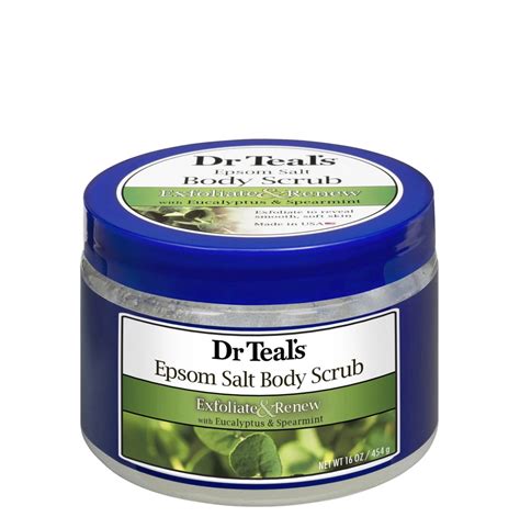 Dr Teals Exfoliate And Renew Eucalyptus And Spearmint Epsom Salt Body Scrub