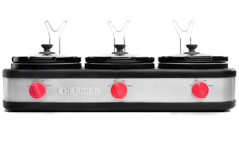 Chefman Triple Slow Cooker Groupon Goods