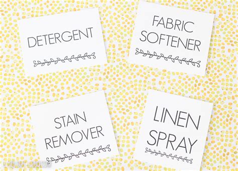 Pretty Laundry Room Organization With Printable Laundry Labels Lydi