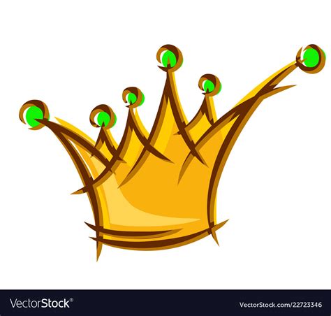 Logo of gold crown Royalty Free Vector Image - VectorStock