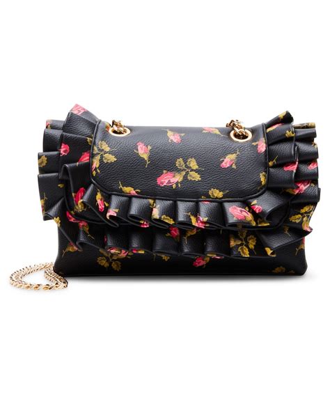 Betsey Johnson Ruffle Convertible Bag In Black Lyst