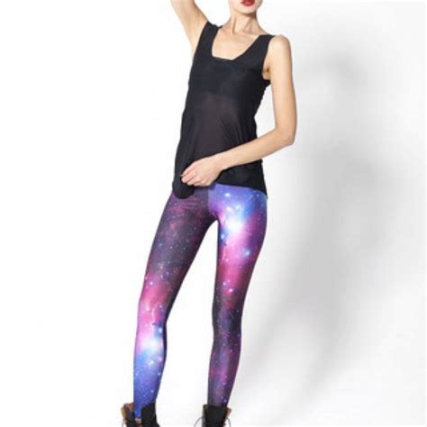 Black Milk Purple Galaxy Leggings Im Obsessed I Need These In My