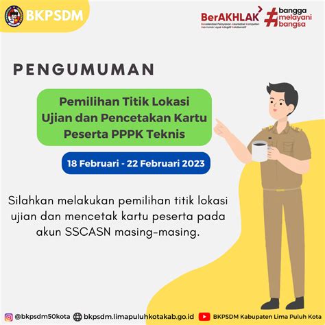 Bkpsdm Pemilihan Titik Lokasi Ujian Bagi Peserta Pppk Teknis