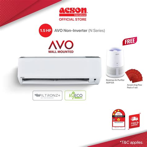 Acson AVO Non Inverter Air Conditioner 1 5HP R32 A3WM15N FREE 1 X