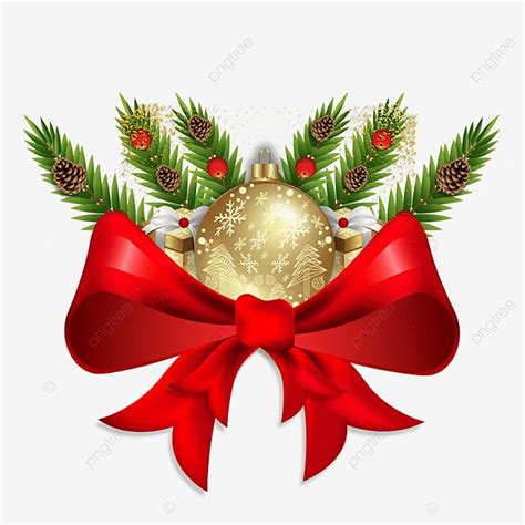 christmas decoration with red ribbon and bells on white background, illustration, design ...