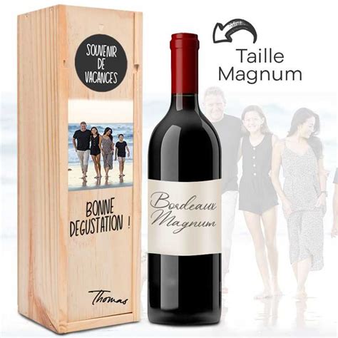 Coffret Boite En Bois à Vin 1 Magnum Personnalisé