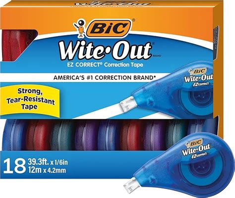 Bic Wite Out Cinta Correctora Ez Correcta Pies Paquete De