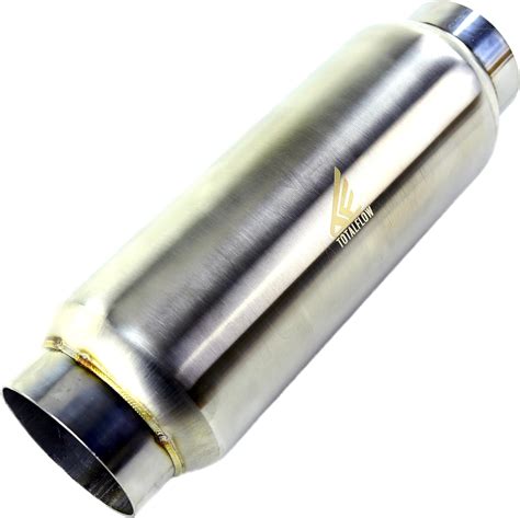 TOTALFLOW 12102 Mini Race Exhaust Muffler 304 Stainless Steel 2