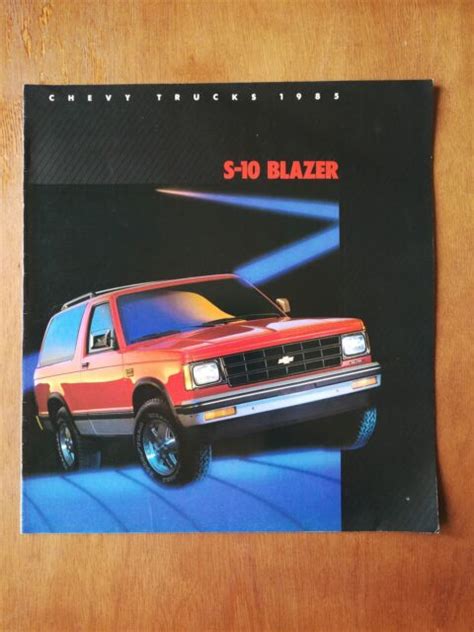 1985 Chevy Trucks S 10 Blazer Sales Brochure Chevrolet 19 Pages Ebay