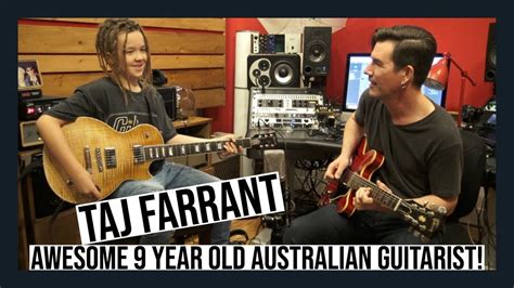 9 YEAR OLD GUITARIST TAJ FARRANT INTERVIEW AND JAM YouTube