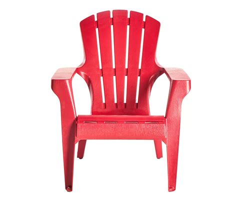 Gracious Living Crimson Red Plastic Stack Outdoor Adirondack Chair