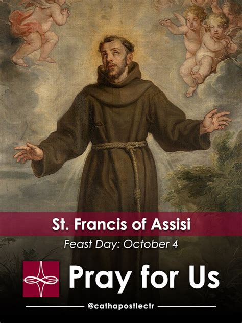 St Francis Of Assisi — Catholic Apostolate Center Feast Days