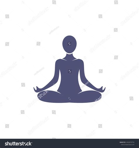 Illustration Yoga Icon Black White Vector Stock Vector (Royalty Free ...