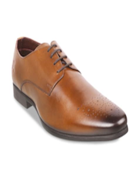 Buy Mochi Men Tan Brown Solid Leather Formal Brogues Formal Shoes For Men 18310262 Myntra