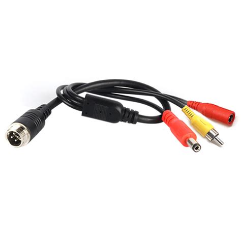 FSATECH CA30406 M12 4Pin Aviation Male To RCA Male DC Female And DC