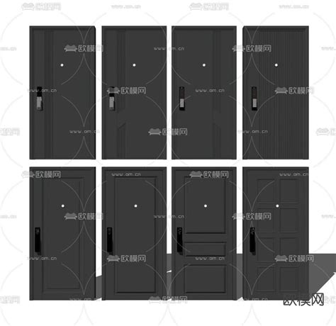 现代单开门 防盗门 密码门su模型下载id12249248sketchup模型下载 欧模网