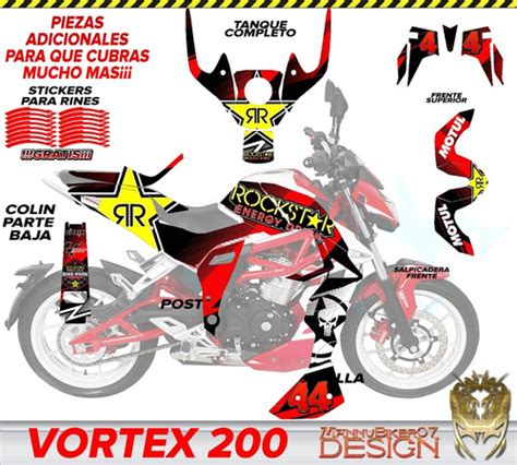 Vortex Italika Vinil Wrap Calcas Stickers Personalizar