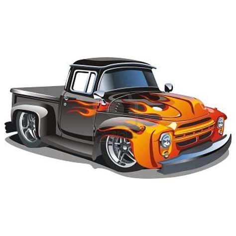 Hot Rods Car Cartoon Truck Art Art Cars