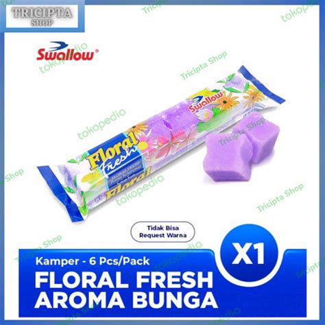 Jual Swallow Kamper Kapur Barus Kotak Toilet Floral Fresh Isi 6 Pcs