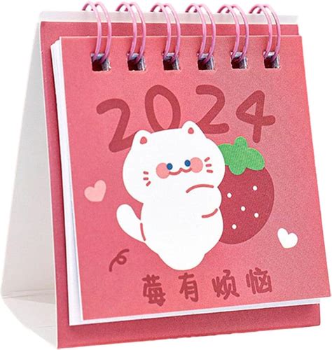 Amazon Belowsyaler Desk Calendar Mini Cute Cartoon Standing