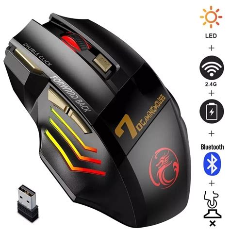 Купить Игровая мышь беспроводная GW X7, 5500DPI , RGB, бесшумный клик ...