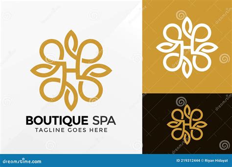 Letter H Boutique Spa Logo Design Brand Identity Logos Vector Modern Logo Logo Designs Vector