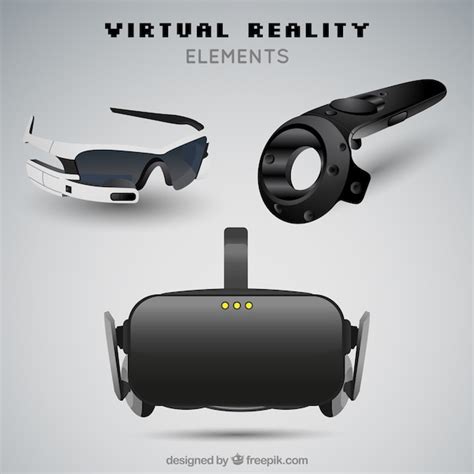 Premium Vector | Realistic virtual reality accessories