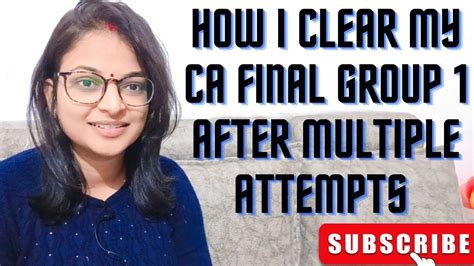 Clear CA Final Group 1 After Multiple Attempts CA Final Harshika