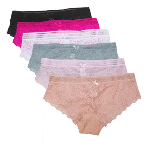 Pack Bikini Panty Tipo Cachetero De Encaje Colores Varios Env O Gratis