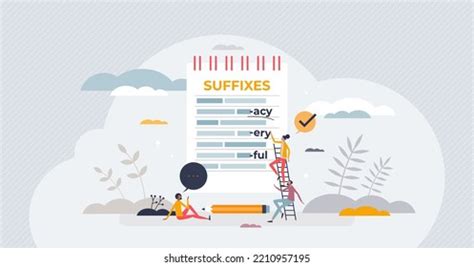 Suffixes English Grammar Topic Learn Word Stock Vector Royalty Free