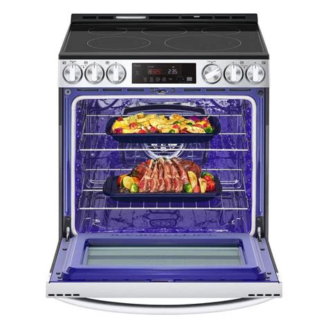 Lg 30 In 63 Cu Ft Air Fry Stainless Steel Smart Wi Fi Electric Range Lsel6333f Rona