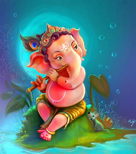Ganesh Cartoon Wallpapers - Wallpaper Cave