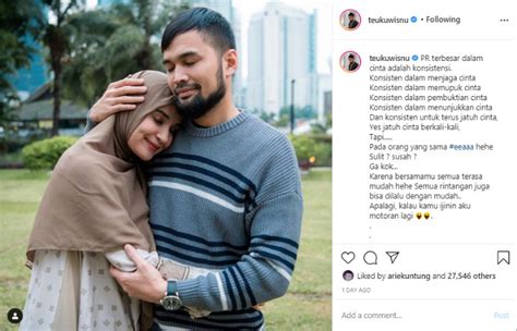 Teuku Wisnu Mendadak Posting Soal Konsistensi Cinta Dalam Rumah