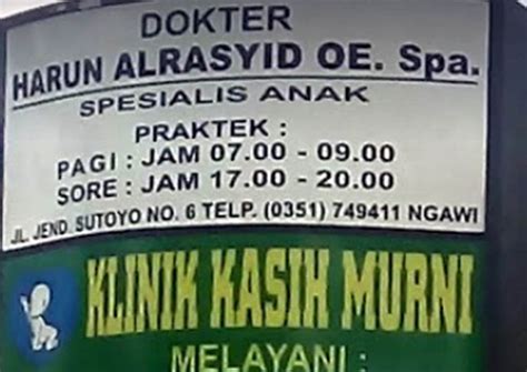 Praktek Dokter Spesialis Anak Dan Dokter Kulit Di Ngawi Jawa Timur