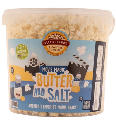 Allenbrands Butter And Salt Pocorn Americas Favorite Movie Snack