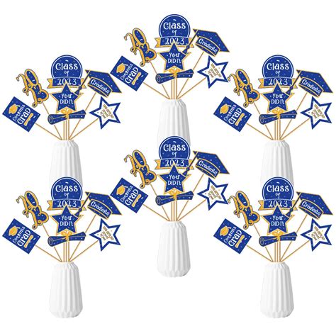 Buy 2023 Graduation Table Decorations Blue Graduation Party Centerpiece