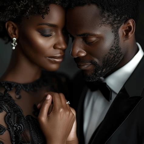 black couple married pictures