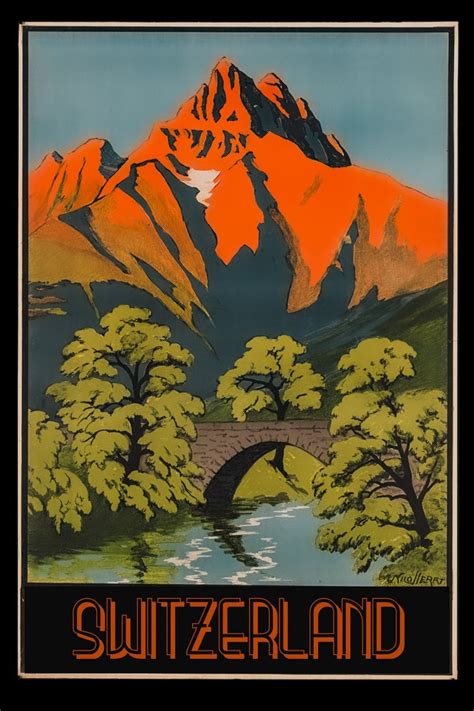 Switzerland Vintage Swiss Travel Poster As A Digital Image Download Etsy