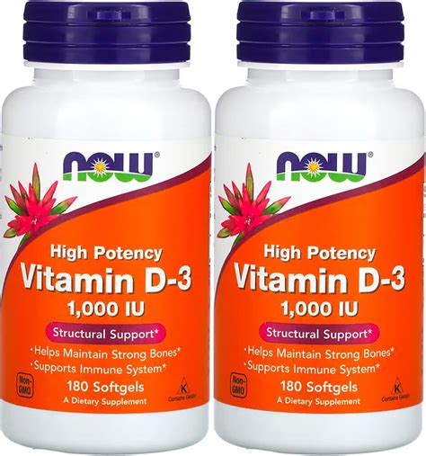 Amazon.com: Now Foods - Vitamin D3-1000iu (180 softgels) 2 PACK