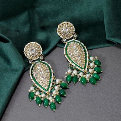 Casual Wear Hanging Fusion Arts Brass Metal Mehendi Polish Kundan