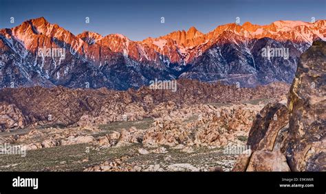 Eastern Sierra Nevada Lone Pine Peak On Left Mount Whitney Near