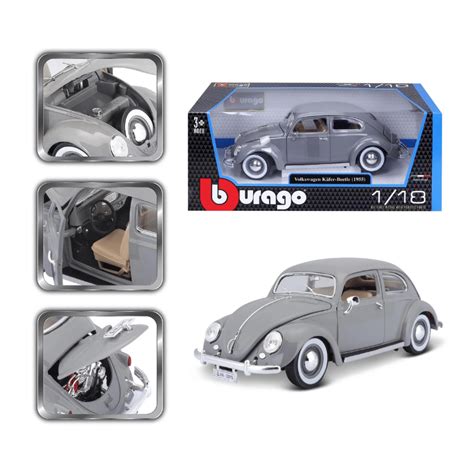 Volkswagen Fusca K Fer Beetle Cinza Bburago Verdi